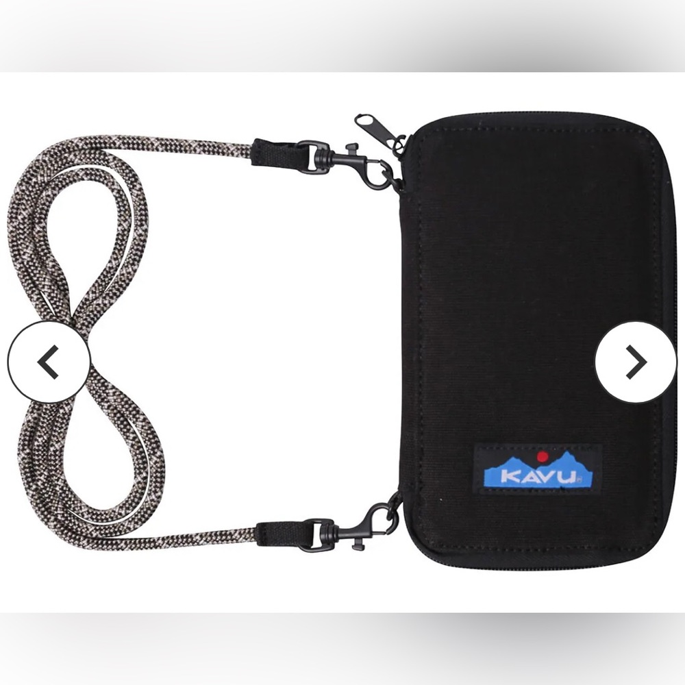 Kavu Go Time Cross Body Black Zippered Wallet